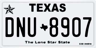 TX license plate DNU8907
