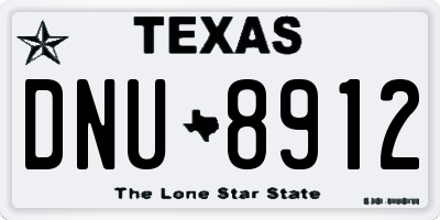 TX license plate DNU8912