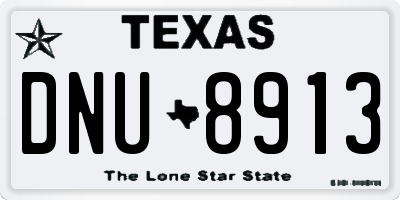 TX license plate DNU8913