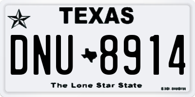 TX license plate DNU8914