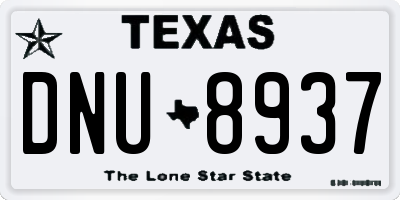 TX license plate DNU8937