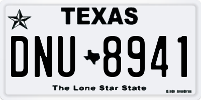 TX license plate DNU8941