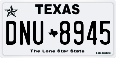 TX license plate DNU8945
