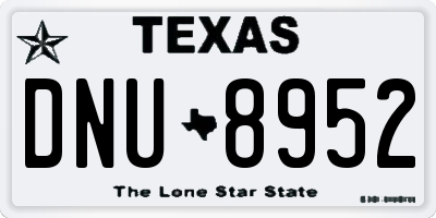 TX license plate DNU8952