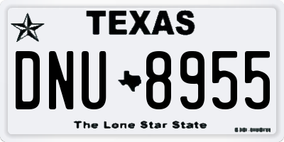 TX license plate DNU8955