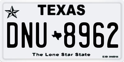TX license plate DNU8962
