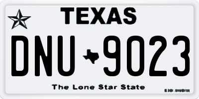 TX license plate DNU9023