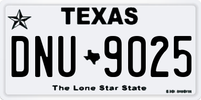 TX license plate DNU9025