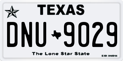 TX license plate DNU9029