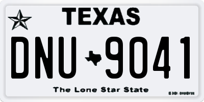 TX license plate DNU9041