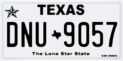 TX license plate DNU9057
