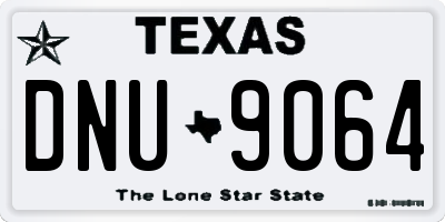 TX license plate DNU9064