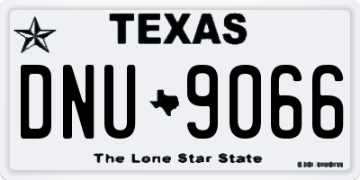 TX license plate DNU9066