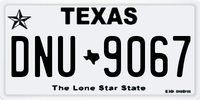 TX license plate DNU9067