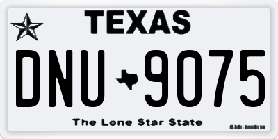TX license plate DNU9075