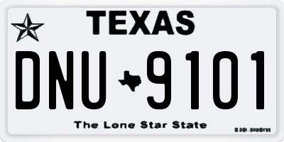 TX license plate DNU9101