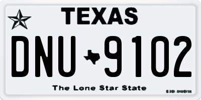 TX license plate DNU9102