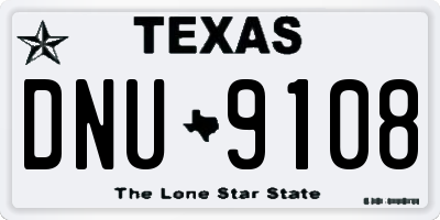 TX license plate DNU9108