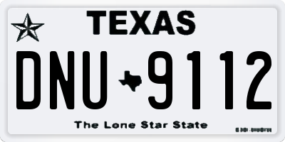 TX license plate DNU9112