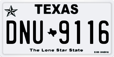 TX license plate DNU9116