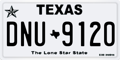 TX license plate DNU9120