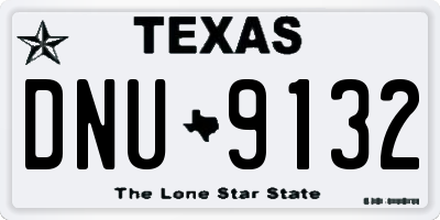 TX license plate DNU9132