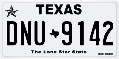TX license plate DNU9142