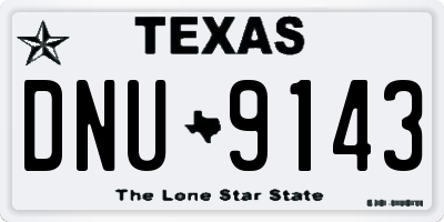 TX license plate DNU9143
