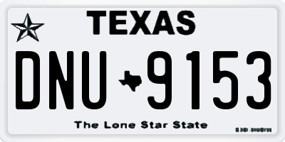TX license plate DNU9153