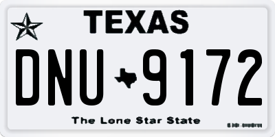 TX license plate DNU9172
