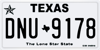 TX license plate DNU9178