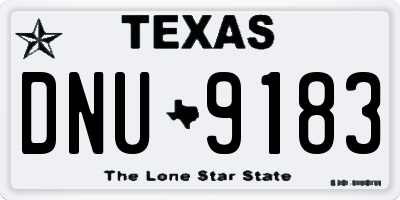 TX license plate DNU9183