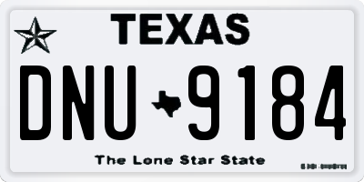 TX license plate DNU9184