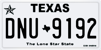 TX license plate DNU9192
