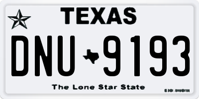 TX license plate DNU9193