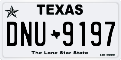 TX license plate DNU9197