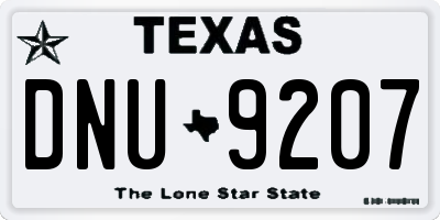 TX license plate DNU9207