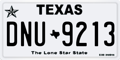 TX license plate DNU9213