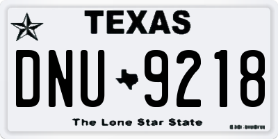 TX license plate DNU9218