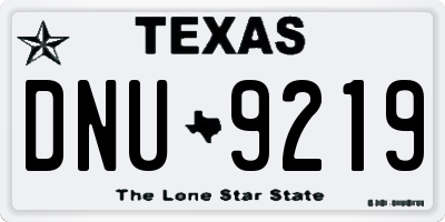 TX license plate DNU9219