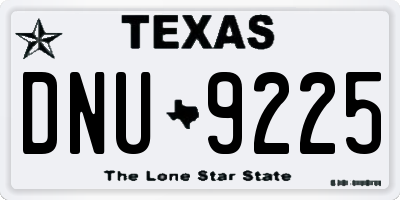 TX license plate DNU9225