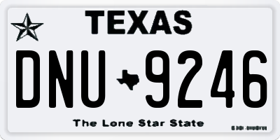 TX license plate DNU9246
