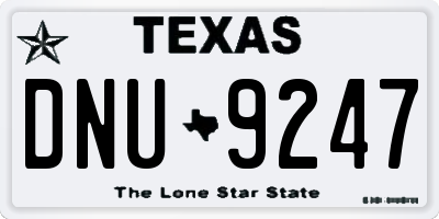 TX license plate DNU9247