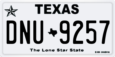 TX license plate DNU9257