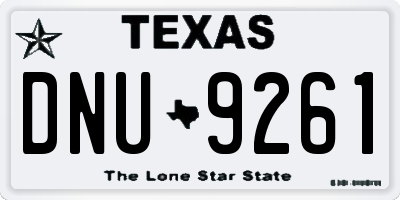 TX license plate DNU9261