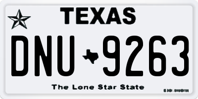 TX license plate DNU9263