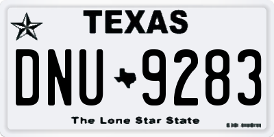 TX license plate DNU9283