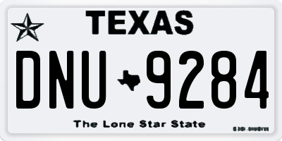 TX license plate DNU9284