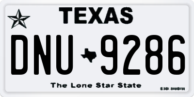 TX license plate DNU9286