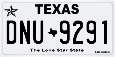 TX license plate DNU9291